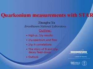 Quarkonium measurements with STAR Zhangbu Xu Brookhaven National