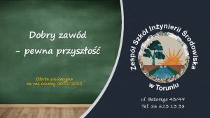 Dobry zawd pewna przyszo Oferta edukacyjna na rok