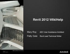 Revit 2012 Wiki Help Page 1 2011 Autodesk