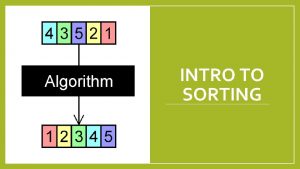 INTRO TO SORTING Sorting Taking an arbitrary permutation