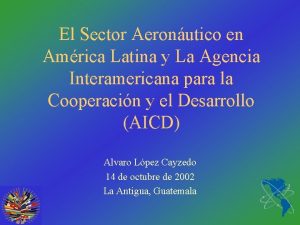 El Sector Aeronutico en Amrica Latina y La