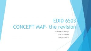 EDID 6503 CONCEPT MAP the revision Giannetti George