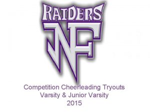Competition Cheerleading Tryouts Varsity Junior Varsity 2015 Tryout