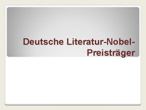 Deutsche LiteraturNobel Preistrger Deutsche LiteraturNobel Preistrger Nobelpreis 1902