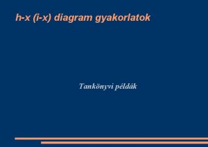 hx ix diagram gyakorlatok Tanknyvi pldk 1 Feladat