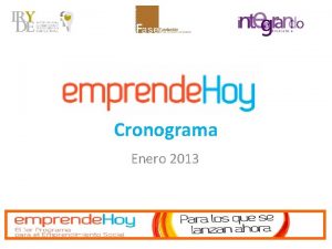 Cronograma Enero 2013 Edicin 2013 Presentacin programa 080213