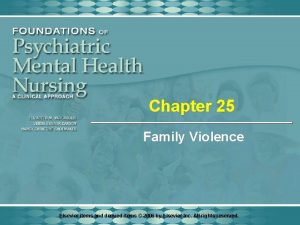 Chapter 25 Family Violence Elsevier items and derived