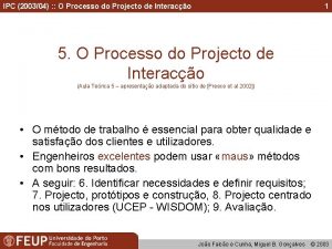 IPC 200304 O Processo do Projecto de Interaco