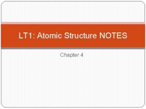 LT 1 Atomic Structure NOTES Chapter 4 Democritus