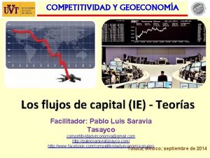 Asignatura Competitividad y Geoeconoma COMPETITIVIDAD Y GEOECONOMA M