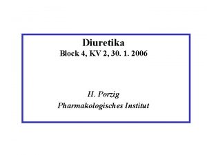 Diuretika Block 4 KV 2 30 1 2006