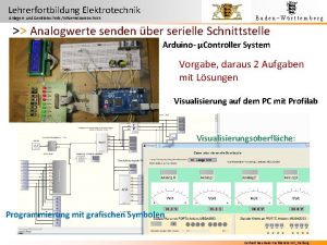 Lehrerfortbildung Elektrotechnik BadenWrttemberg Anlagen und Gertetechnik Informationstechnik Analogwerte