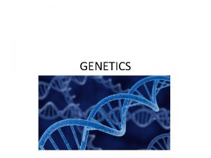 GENETICS Genetics Still under investigation How much of