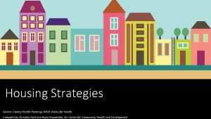 Housing Strategies Source County Health Rankings What Works