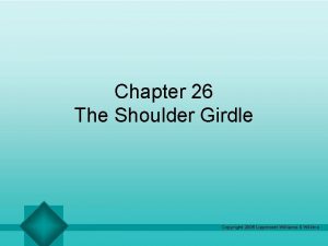 Chapter 26 The Shoulder Girdle Copyright 2005 Lippincott