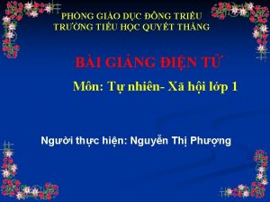PHNG GIO DC NG TRIU TRNG TIU HC