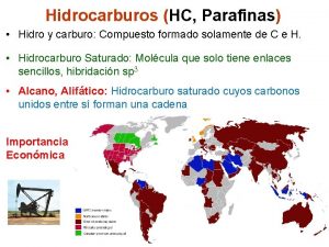 Hidrocarburos HC Parafinas Hidro y carburo Compuesto formado