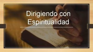 Dirigiendo con Espiritualidad Tito 1 7 9 7