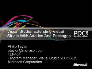 Visual Studio Extending Visual Studio With Addins And
