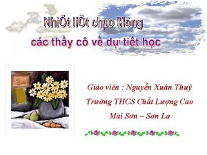 Gio vin Nguyn Xun Thu Trng THCS Cht