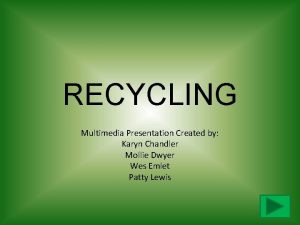 RECYCLING Multimedia Presentation Created by Karyn Chandler Mollie