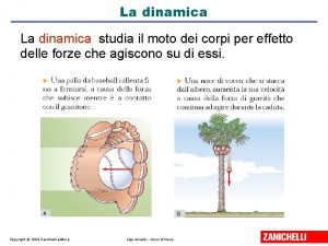 La dinamica studia il moto dei corpi per