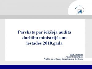 Prskats par iekj audita darbbu ministrijs un iestds