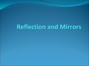 Reflection and Mirrors Reflection of Light Think Sports