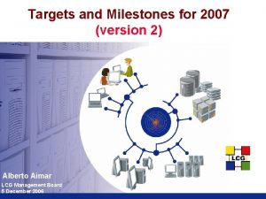 Targets and Milestones for 2007 version 2 Alberto