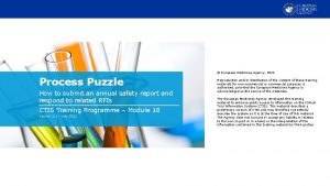 European Medicines Agency 2021 Process Puzzle How to