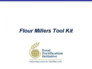 Flour Millers Tool Kit Introduction Premix Mill SetUp