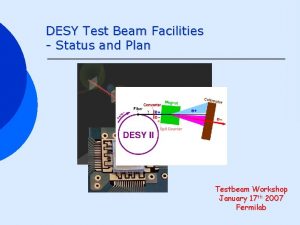 DESY Test Beam Facilities Status and Plan Testbeam