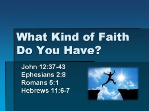 What Kind of Faith Do You Have John