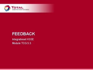 FEEDBACK Integratieset H 3 SE Module TCG 5