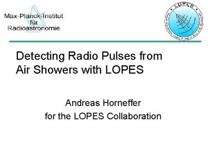 Detecting Radio Pulses from Air Showers with LOPES