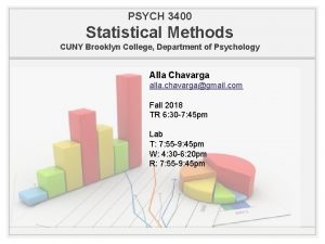 PSYCH 3400 Statistical Methods CUNY Brooklyn College Department