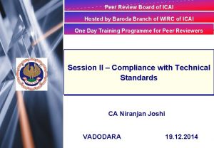 Peer Review Board of ICAI Hosted by Baroda