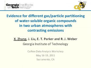 Evidence for different gasparticle partitioning of watersoluble organic