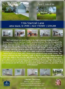 Just Listed in Summertrees 1166 Startrail Lane Johns