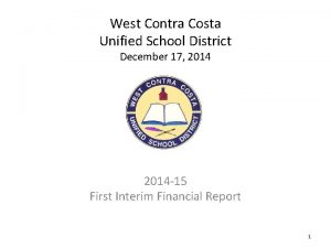 West Contra Costa Unified School District December 17
