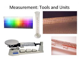 Measurement Tools and Units Length Unit meter m