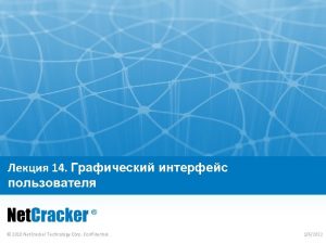 14 2010 Net Cracker Technology Corp Confidential 162022