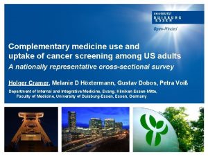 Complementary medicine use and uptake of cancer screening