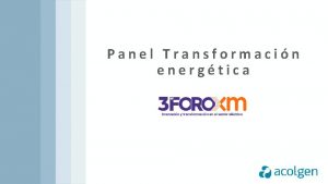 Panel Transformacin energtica Transformacin Energtica Carbono neutralidad implica