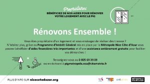 Rnovons Ensemble Vous tes propritaire dun logement et