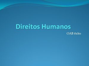 Direitos Humanos OAB xito Teoria geral dos direitos