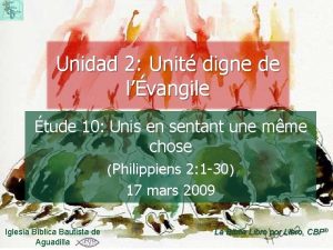 Unidad 2 Unit digne de lvangile tude 10