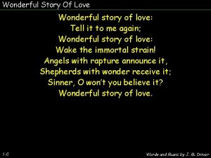 Wonderful Story Of Love Wonderful story of love