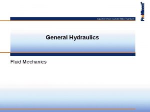 Experts in ChemFeed and Water Treatment General Hydraulics