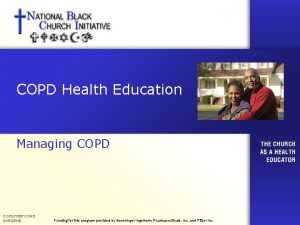 COPD Health Education Managing COPD 77807 CONS SAR